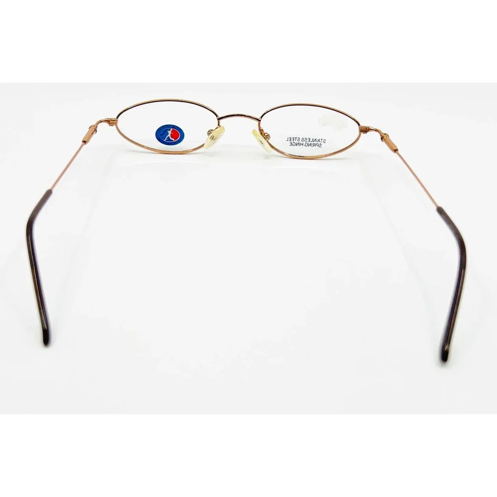 Little League Eyeglass Frames Boys Bronze New Spring Hinge Oval 42-18-125